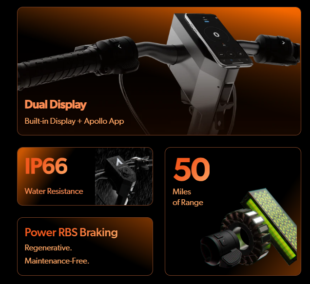 Apollo Phantom Electric Scooter -Space Gray 52V 1750W Dual – H&A