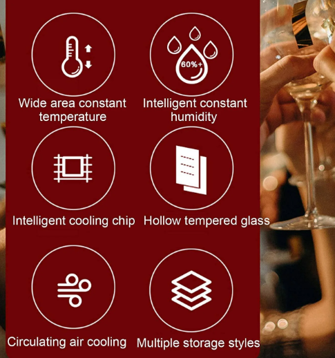 12-Bottle Electronic Wine & Beverage Cooler – Constant Temperature Mini Fridge for Home or Hotel