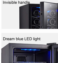 تحميل الصورة إلى عارض المعرض، 12-Bottle Electronic Wine &amp; Beverage Cooler – Constant Temperature Mini Fridge for Home or Hotel
