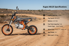 Load image into Gallery viewer, KUGOO 125CC 4 STROKE OFF ROAD GAS BIKE -2026
