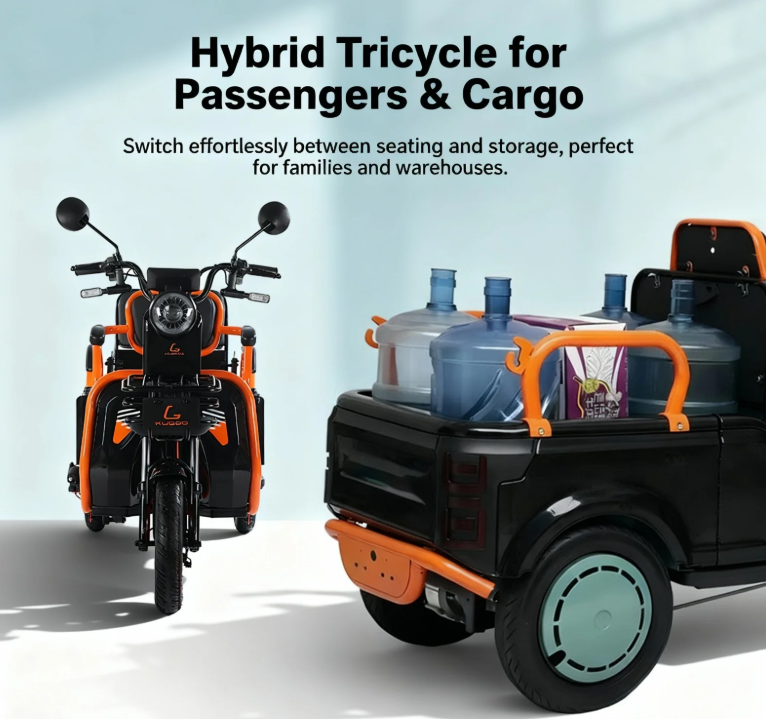 Kugoo T3 Electric Trike Hybrid Passenger & Cargo city use