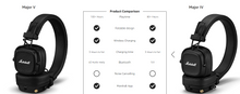 Load image into Gallery viewer, Marshall Major V Bluetooth Headphones - Foldable Bluetooth Wireless Headphones with 100+ HR Play Back Time
