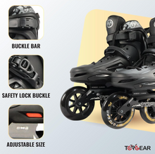 تحميل الصورة إلى عارض المعرض، Top Gear Kids and Adult 3-Wheels in Line Roller Skate TG 9005 –Size 38-45 EU
