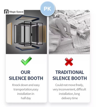 تحميل الصورة إلى عارض المعرض، Movable Solo Cabin Sound proof Privacy Work, Learn, Meetings With No Distractions
