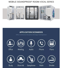 تحميل الصورة إلى عارض المعرض، Movable Solo Cabin Sound proof Privacy Work, Learn, Meetings With No Distractions

