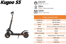 Load image into Gallery viewer, Kugoo S5 Electric Scooter 56V 10Ah 500W
