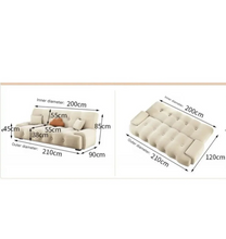 Load image into Gallery viewer, Tufted Design Armless Sofa Bed
