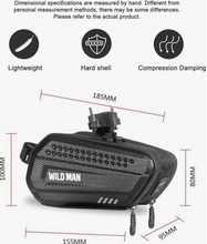 Load image into Gallery viewer, WILD MAN 1.2L Cycling Waterproof Hard Shell Bike Saddle Bag Under seat
