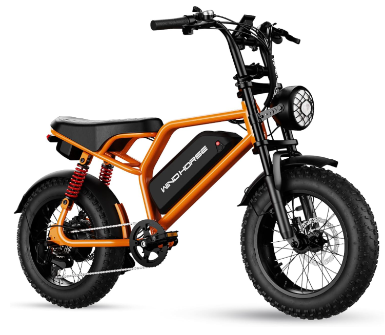 V8 Mini Harley Electric Bike 48V 15.6Ah 750W Motor