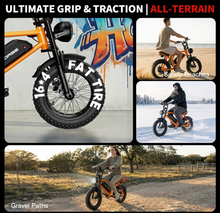 Load image into Gallery viewer, V8 Mini Harley Electric Bike 48V 15.6Ah 750W Motor
