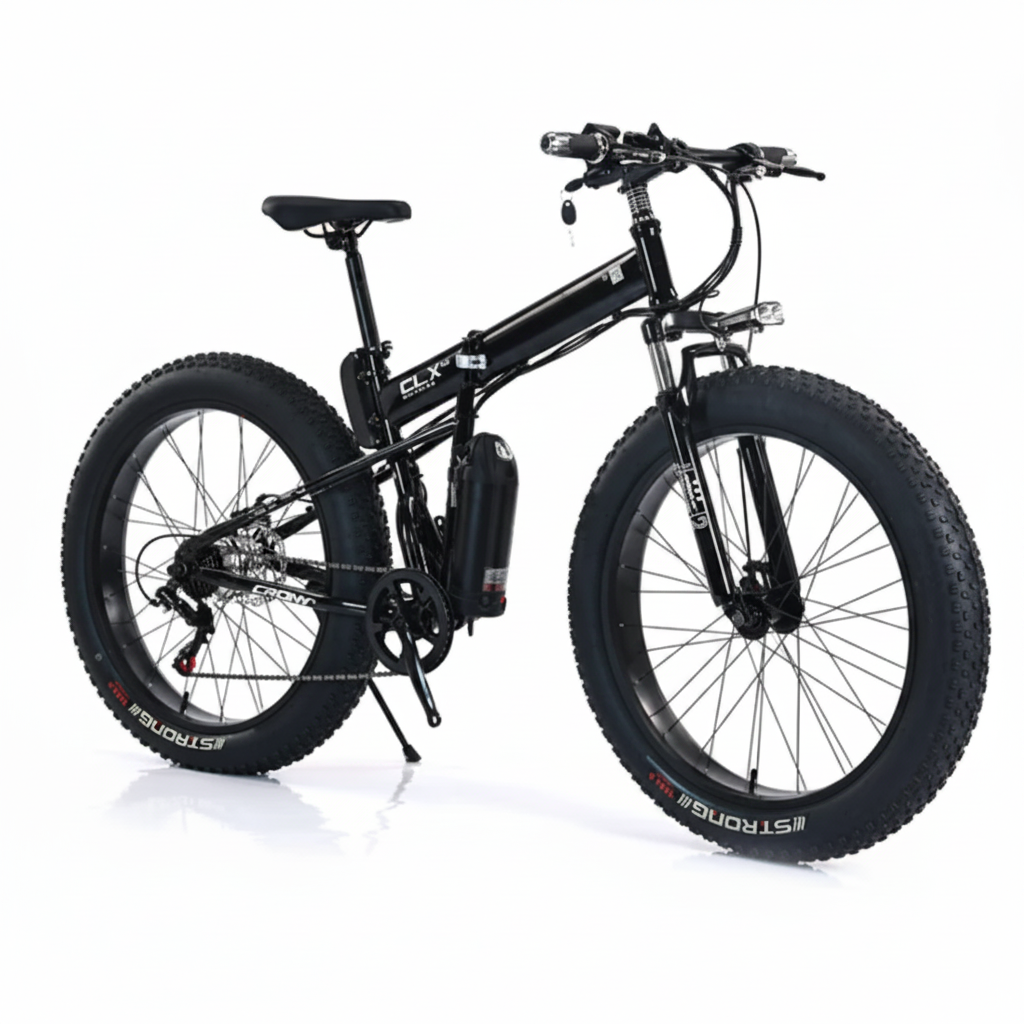 Fat Tire Harley Foldable E-Bike for Rough Tough Sandy Terrain 36V 12Ah 350W