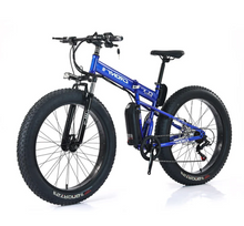 تحميل الصورة إلى عارض المعرض، Fat Tire Harley Foldable E-Bike for Rough Tough Sandy Terrain 36V 12Ah 350W
