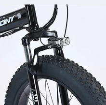 تحميل الصورة إلى عارض المعرض، Fat Tire Harley Foldable E-Bike for Rough Tough Sandy Terrain 36V 12Ah 350W
