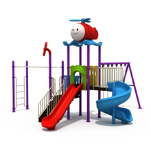 Load image into Gallery viewer, Kids Two Slide Adult Swings Monkey Bar Playground can accommodate up to 03 kids
