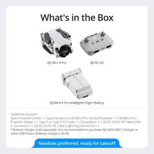 Load image into Gallery viewer, DJI Mini 4 Pro (DJI RC-N2), Folding Mini-Drone 4K HDR Video Camera 34min Fly time 20km transmission uae version
