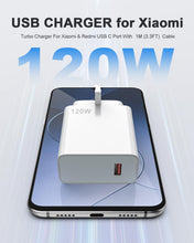 Load image into Gallery viewer, Xiaomi Mi Charger  120W Hyper Fast charging Type C
