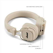 Load image into Gallery viewer, Marshall Major V Bluetooth Headphones - Foldable Bluetooth Wireless Headphones with 100+ HR Play Back Time
