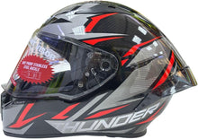 Load image into Gallery viewer, Studds Thunder D5 Decor Black &amp; Grey Helmet
