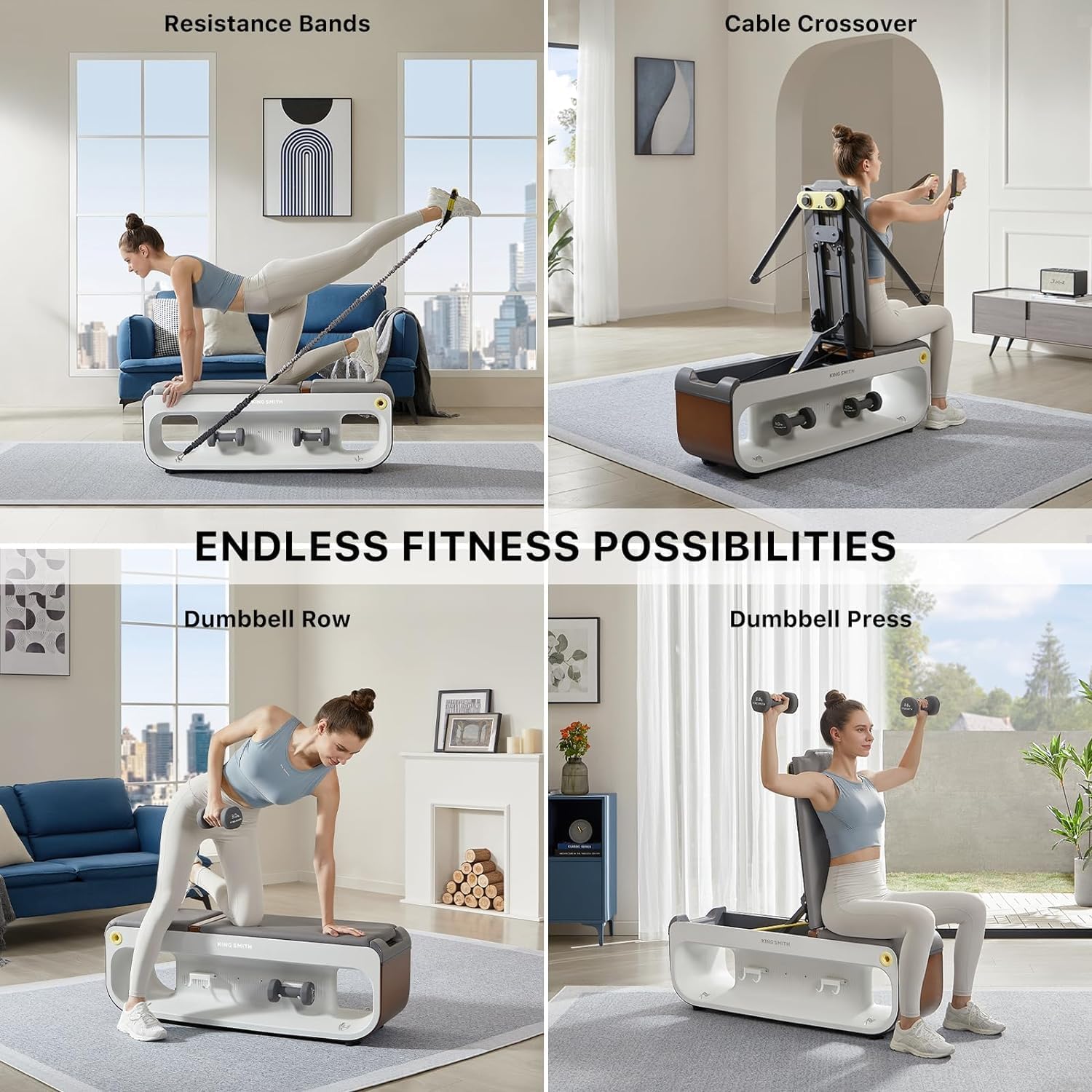 Kingsmith Multifunctional fitness bench for Family Full Body Workout FBB1C