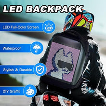 Load image into Gallery viewer, LED BackPack Eye Catching Bike Riders Walking office camping cycling travelling with App Programable screen
