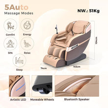 Load image into Gallery viewer, Sparnod Fitness Deluxe Full Body Massage Chair &amp; Recliner (Black) – Ultimate Home Relaxation Experience
