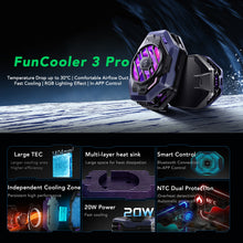 Load image into Gallery viewer, Black Shark Cooler 3 Pro Cell Phone Cooler 20W Power Fast Cooling Mobile Phone Radiator with in-APP Control black shark cooler
