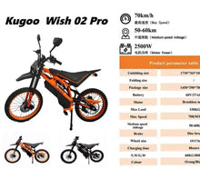 Load image into Gallery viewer, Kugoo Wish 02 Pro 2500W Electric Off-Road Bike
