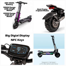 تحميل الصورة إلى عارض المعرض، L6 Dual Motor E Scooter 60V 40Ah 3000W Dual Motor-2025 new version
