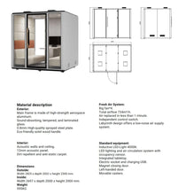 تحميل الصورة إلى عارض المعرض، XB POD – 6-Person Privacy &amp; Meeting Cabin

