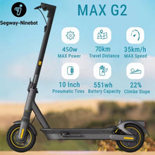 Load image into Gallery viewer, Ninebot Max G2 Scooter 35kmh Speed 1000W
