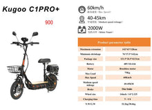 Load image into Gallery viewer, Kugoo C1 Pro + Electric Scooter 48V 10.4Ah 500W
