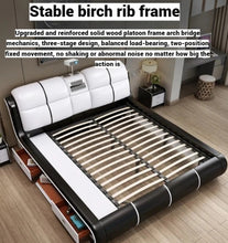 تحميل الصورة إلى عارض المعرض، Smart King Size Bed BD-02 With massager projector Bluetooth safe box &amp; air purifier -2025
