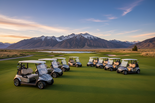 Golf karts luxury in amazing view 