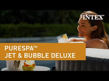 تحميل وتشغيل الفيديو في عارض المعرض، Intex PureSpa™ Greywood Deluxe Round – 6 Person Inflatable Spa (217 × 71 cm)
