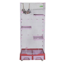 Load image into Gallery viewer, Cat Cage With 4 Layer Litter Box W/ Swing &amp; Wheels, XL - Pink

