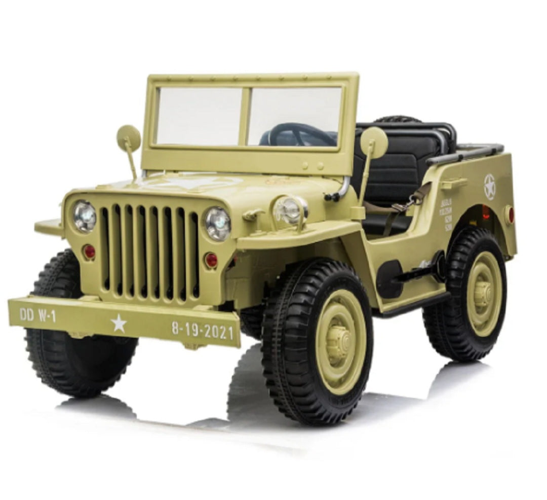 Kids Electric Mini Jeep Ride-On Car with 3 Seats Age 3-7 Siblings Rider