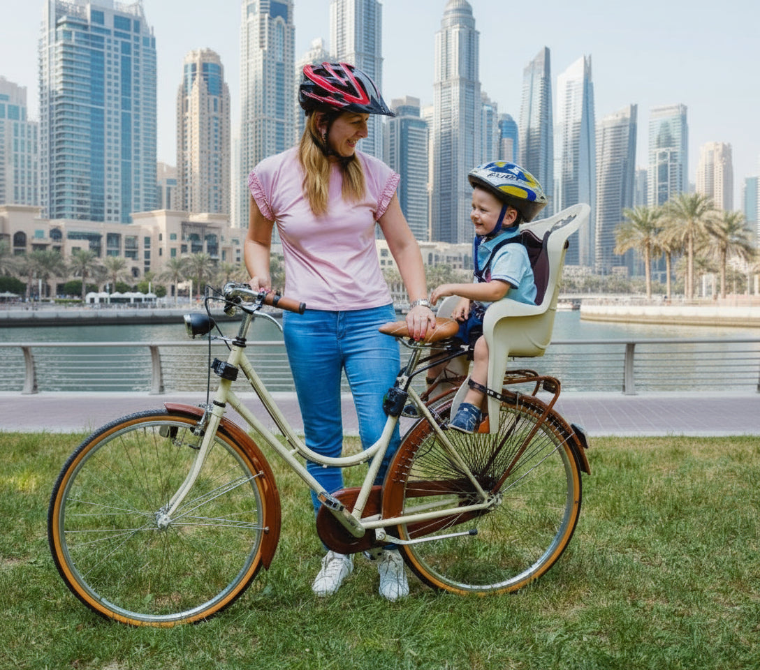 City Bike With Rear child Carrier Seat