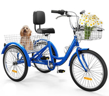 تحميل الصورة إلى عارض المعرض، City Tricycle 26&quot; With Rear Basket single speed
