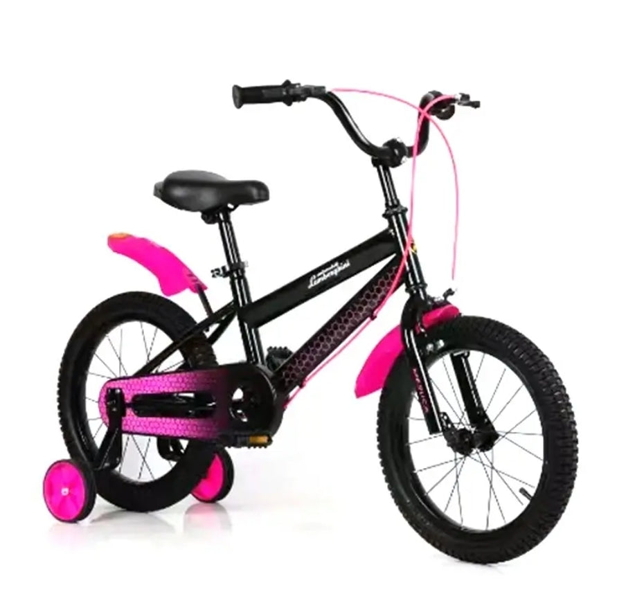 Lamborghini Kids Bicycle 12 Inch Black/Pink Age 5-8 Girls