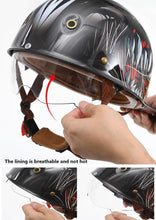 تحميل الصورة إلى عارض المعرض، Retro Style Baseball Cap Half Helmet
