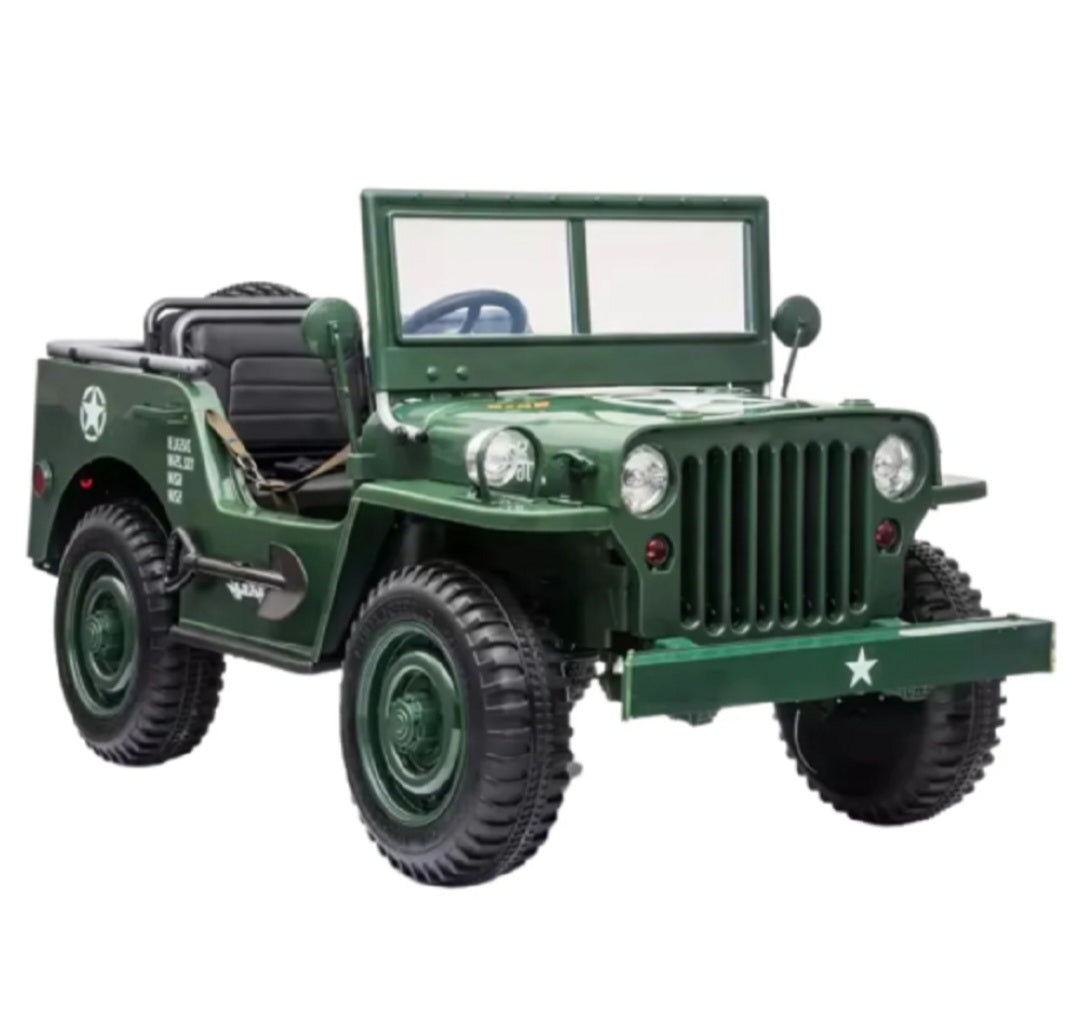 Kids Electric Mini Jeep Ride-On Car with 3 Seats Age 3-7 Siblings Rider