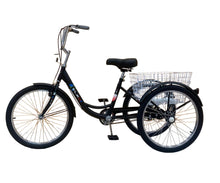 تحميل الصورة إلى عارض المعرض، City Tricycle 26&quot; With Rear Basket single speed
