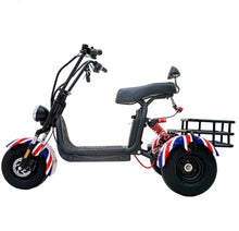 تحميل الصورة إلى عارض المعرض، City coco 03 Wheeled Harley Electric Scooter 60V 15Ah 1000W
