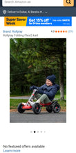 تحميل الصورة إلى عارض المعرض، Rollplay Folding Flex E-kart- Kids Age 3-5
