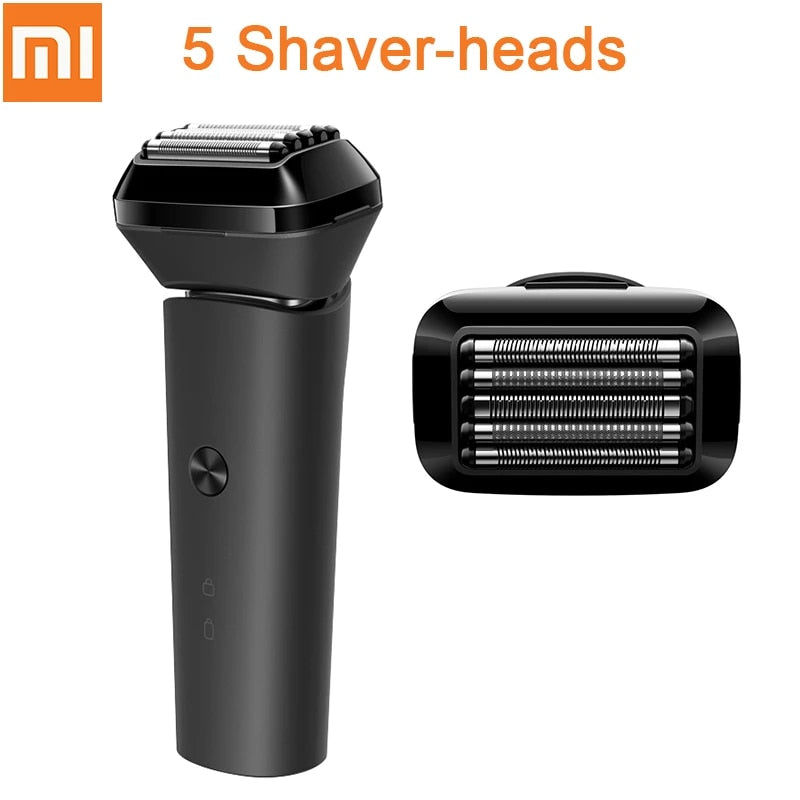 Mi Razor White Xiaomi Mijia Mi 5-Blade Electric Shaver Razor For Men IPX7 Waterproof ...