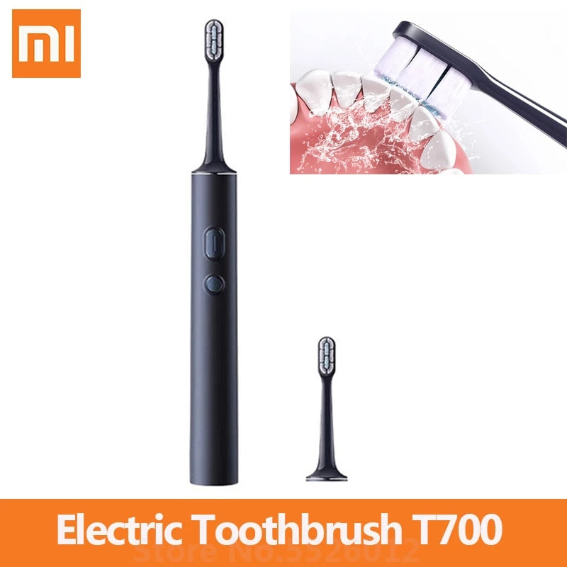 XIAOMI MIJIA T700 Electric Toothbrush IPX7 Waterproof Rechargeable Sonic Toothbrush with Timer/3+ Modes/2 Brush Heads